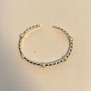 Elegant Silver and Black Women's Bracelet